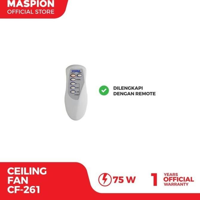 Maspion Ceiling Fan CF-261 (Kipas Angin Dengan Remote Control) 56 INCH Terlaris