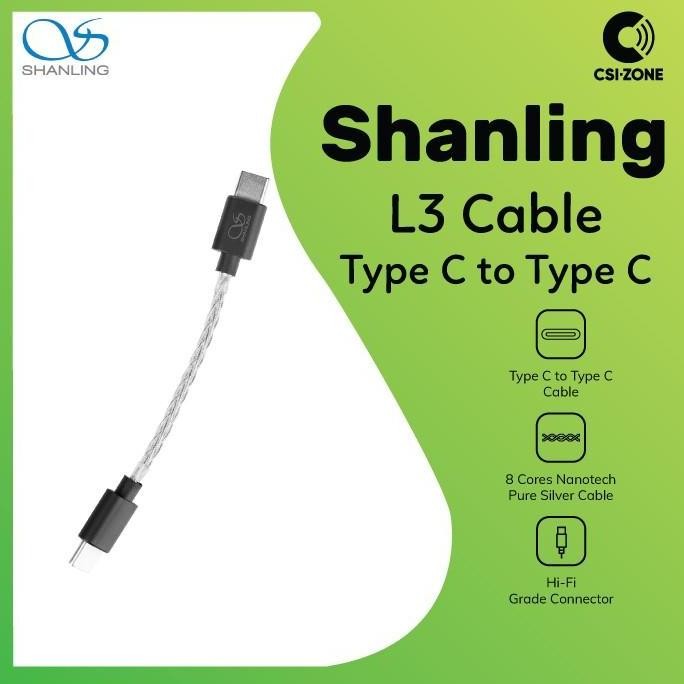 TERBARU - Shanling L3 Type-C to Type C 8 Core Neotech Silver Cable