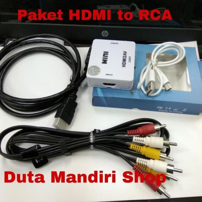 Paket HDMI to RCA + Kabel HDMI + Kabel RCA Terlaris