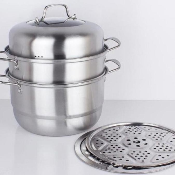 steamer susun 2 / steamer 28cm / steamer stainless / panci steamer 28cm LA