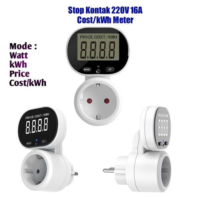 kWh Meter Digital Stop Kontak Alat Meteran Biaya Pemakaian Listrik PLN