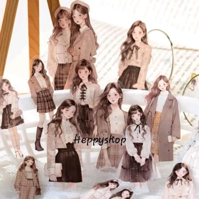 

$$$$] Stiker Cewek Korea Couple, Sticker Korean Girl Estetik