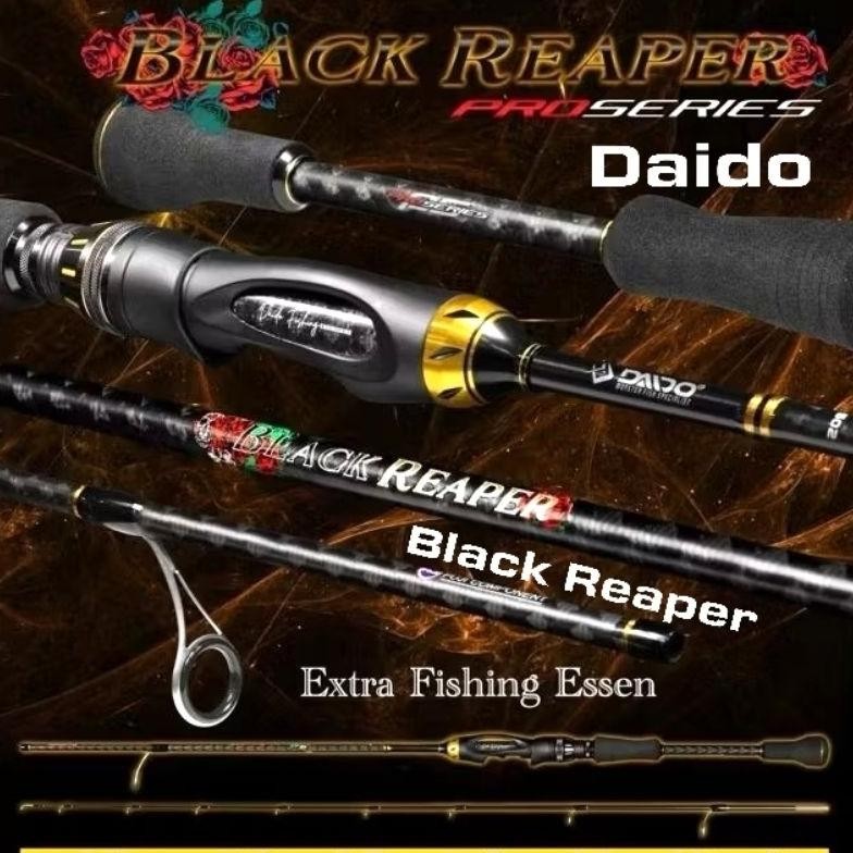 Terlaris JORAN DAIDO BLACK REAPER 120 135 150 165cm 180cm carbon solid RING FUJI || Real Pic Nugi