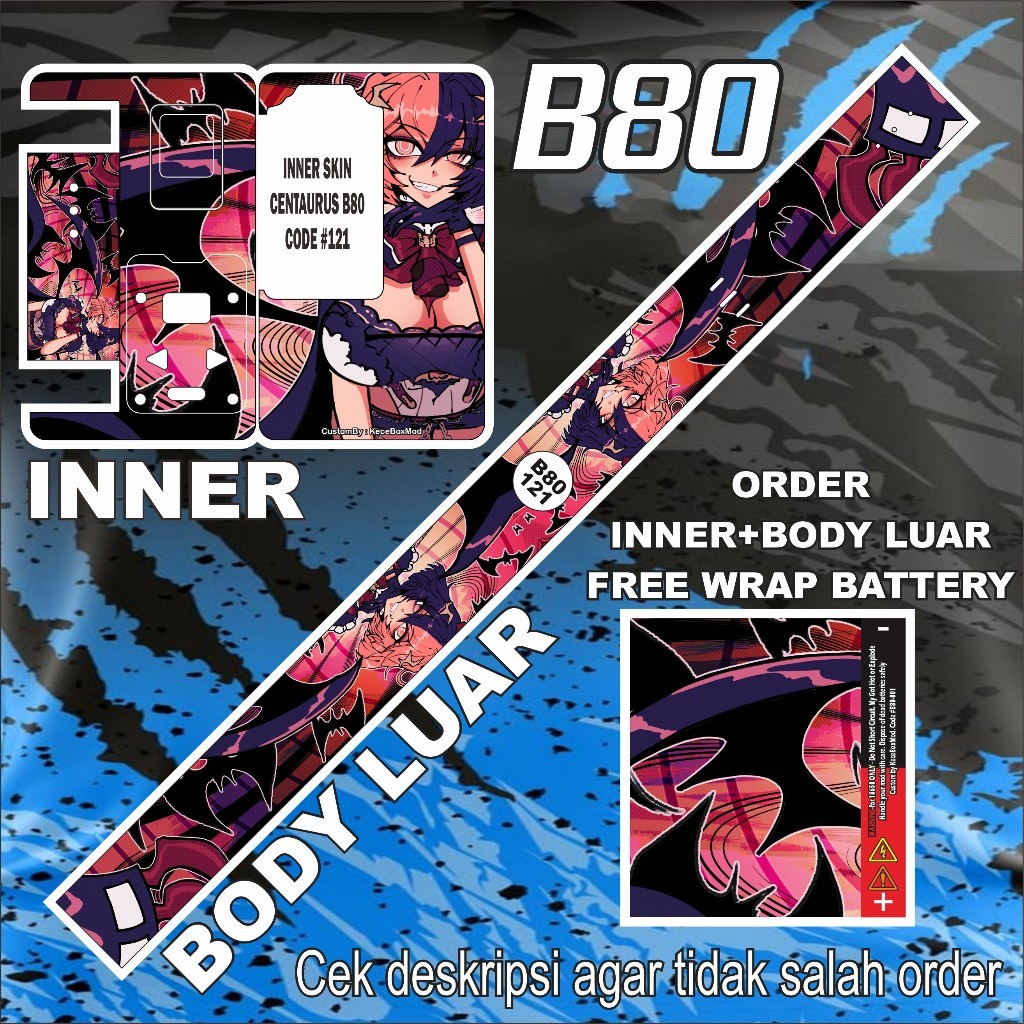 

Premium Cut - Stiker B80 121 Garskin Stiker / Case Custom Terlaris 2PCS/ Fullbody