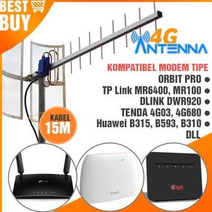 Antena Yagi Grid Modem Orbit Pro Tplink Mr6400 Mr100 Dwr920 Tenda 4G03