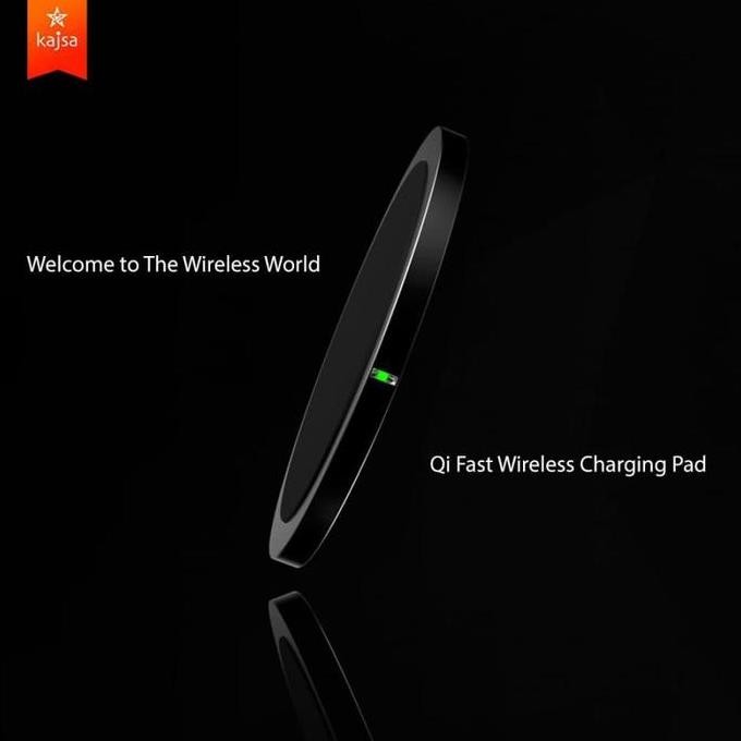 TERBARU - Kajsa W6 Qi Fast Wireless Charger with Adapter Black / White