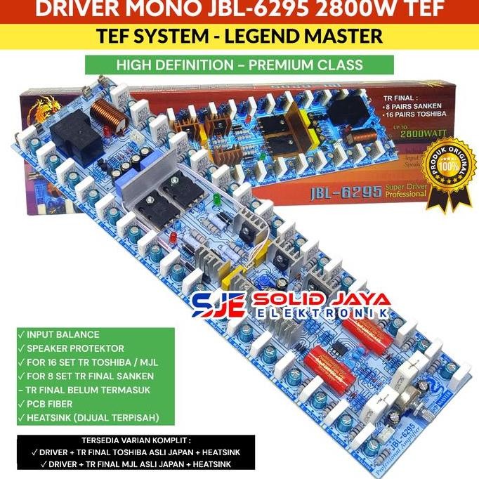 Promo KIT DRIVER JBLl6295 JBL6295 JBL-6295 SUPER POWER AMPLIFIER -TR FINAL COD