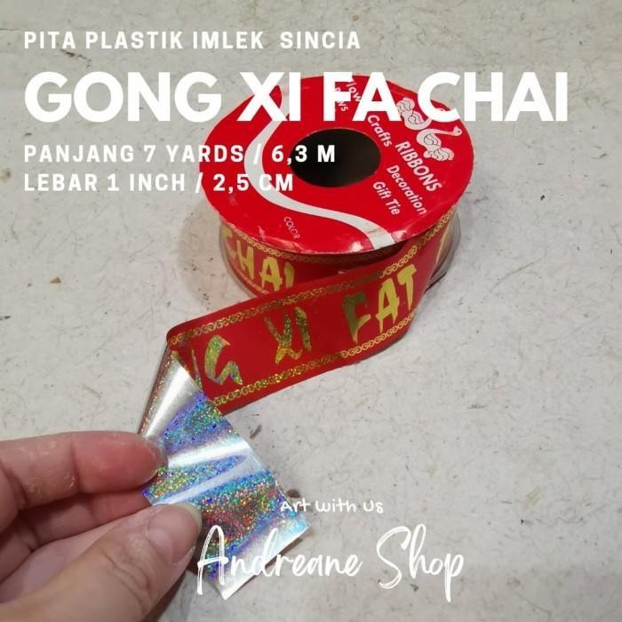 

Bis Pita Hias Dekorasi Imlek Sincia Gongxi Fa Cai Perlengkapan Pesta Craft