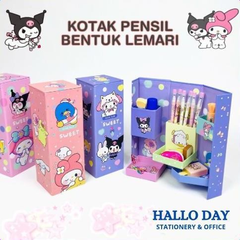 

Readyy!! HD Kotak Pensil Karton Rak Berdiri Tingkat/Pencil Case/Pencil Box