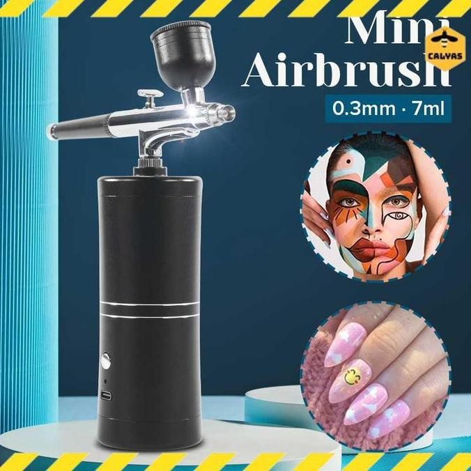 

Promo Air Brush Portable Compressor Airbrush Painting Art Spray Gun 0.3mm 7ml COD