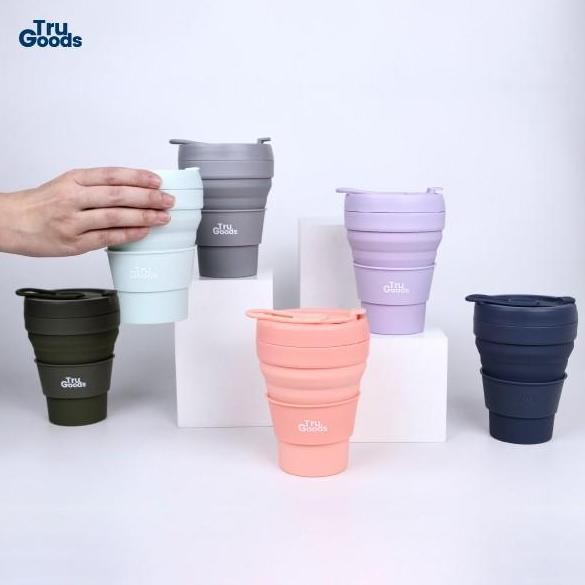 [Promo Diskon] Foldable Cup Premium Tru Goods / Gelas Kopi Lipat 475 Ml - Cup [Terlaris]
