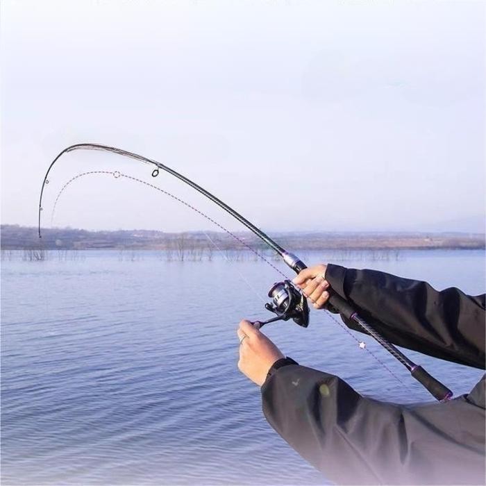 FT Joran Pancing 6-12LB 165-240cm Joran 2 Bagian Carbon Fiber Joran UL Joran BC pancing Joran 1.6m/1