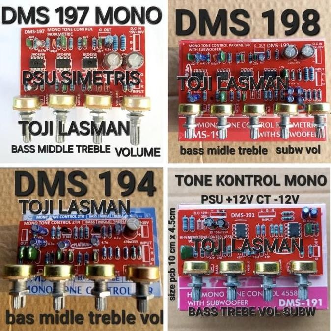 DMS 197 PARAMETRIK TONE KONTROL CONTROL MONO MIDDLE TOA VOKAL MIDRANGE