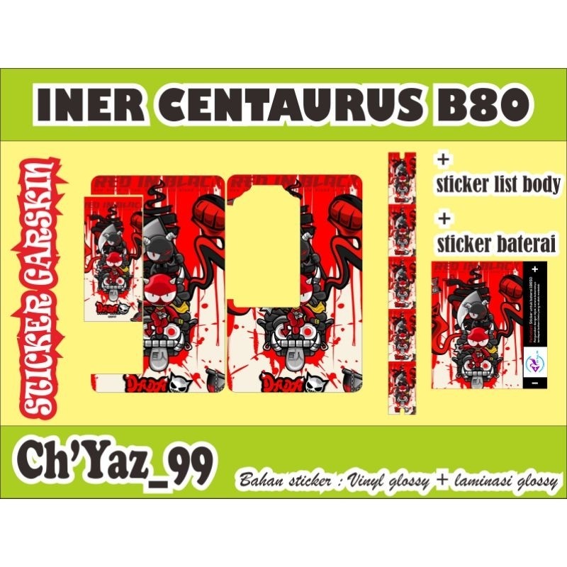 

Premium Cut - Paket Murah Cent4 B80 S Garskin Stiker / Case Custom Terlaris 2PCS/ Fullbody