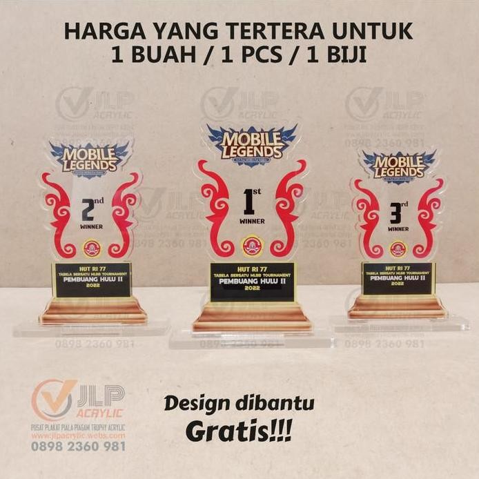 Baru Piala Mobile Legends, Trophy Mobile Legends, Piala MLBB UK. 20X10 J010