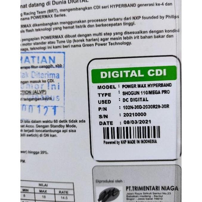 ready CDI BRT Hyperband Shogun 110/Megapro old/GL pro Neotech