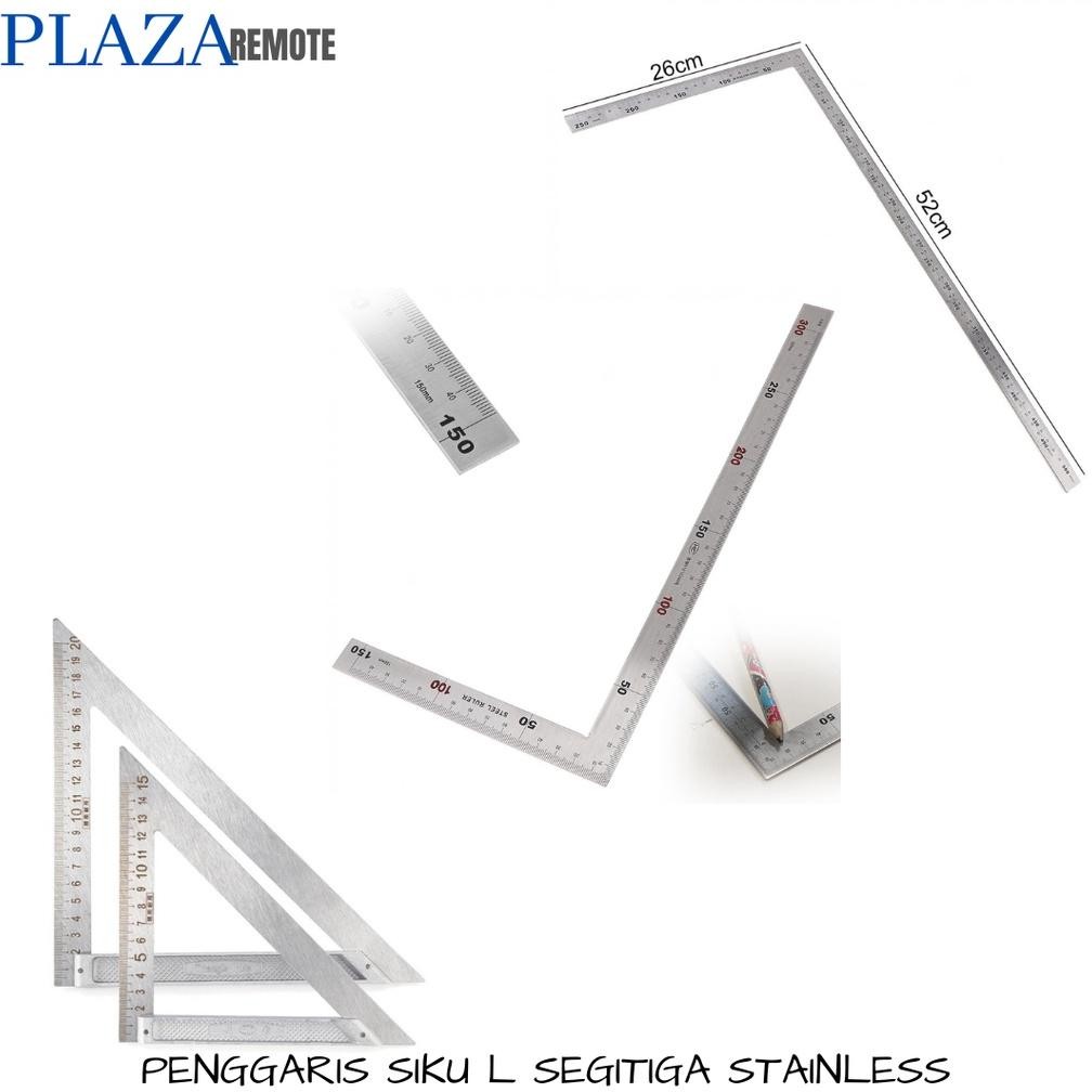 

Readyy!! PENGGARIS SIKU MISTAR TUKANG PRESISI 90 DERAJAT SEGITIGA LURUS STAINLESS