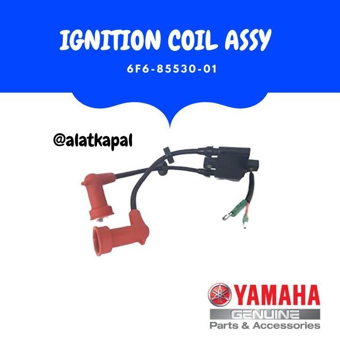 ready IGNITION COIL ASSY COIL 6F6-85530-01 UNTUK MESIN TEMPEL YAMAHA 40PK