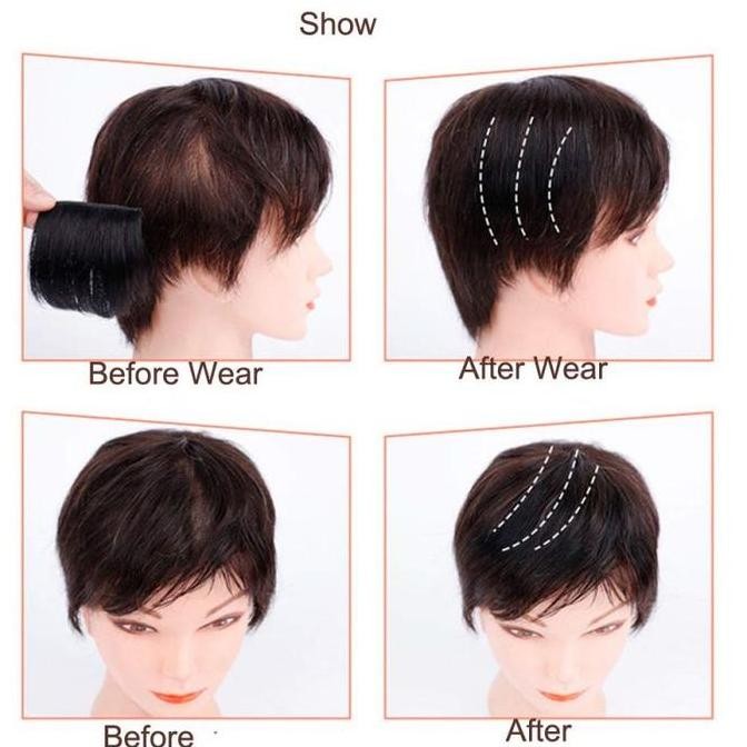 new Hair Clip Wig Rambut Palsu Wanita Klip Rambut Palsu Invisible