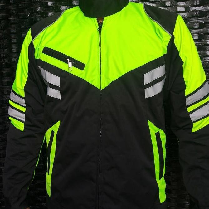 jaket hijau stabilo turing motor Motorcycle Pria Parasut Kombinasi Keren Outdoor