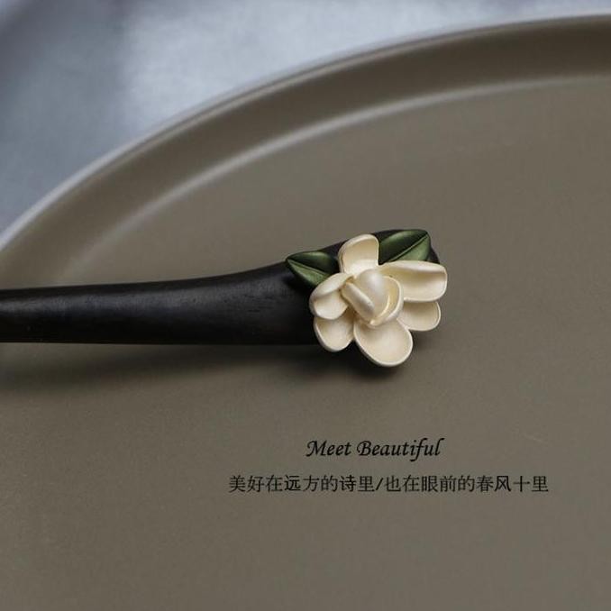 new FLOWER CHINESE HAIR BUN STICK BUNGA TUSUK KONDE STIK BESI SANGGUL RAMBUT KOREAN METAL ANCIENT ST