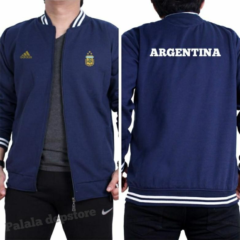 DF354>> Jaket Argentina Varsity Distro-Jaket Bola Argentina Tulisan Belakang-Jaket Hoodie Dewasa Pre