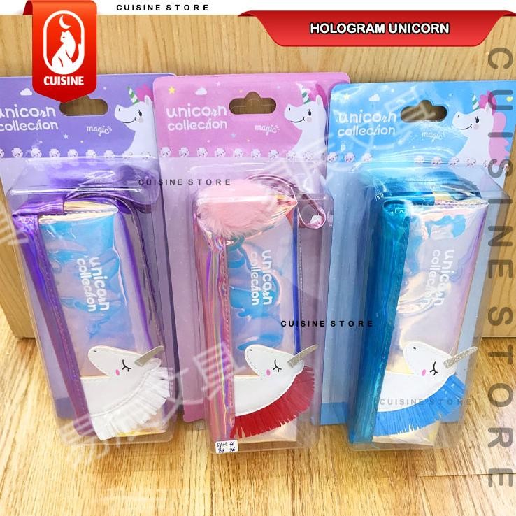 

Readyy!! [CUISINE] Kotak Pensil Anak Karakter Unicorn Mermaid Hologram Tempat Pensil Anak Perempuan Lucu