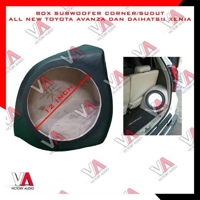 Box Sudut Bahan MDF 18mm Subwoofer Mobil 12 Inch All New Avanza Xenia