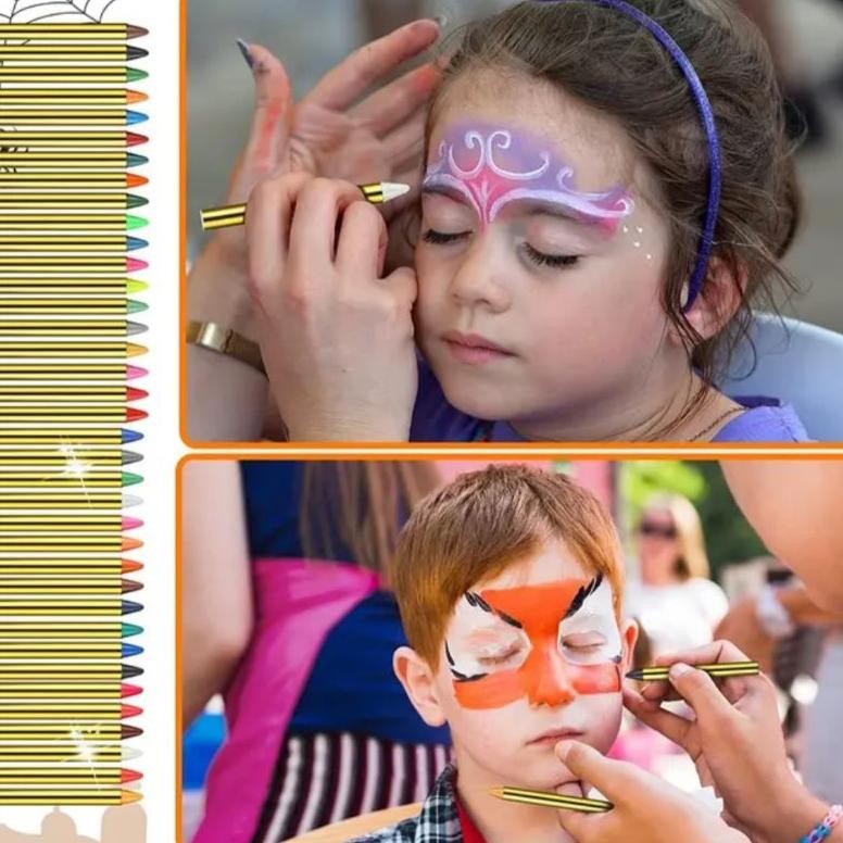 

Baru - 16 Warna Crayon wajah dan badan Face painting anak make up kid crayon kid kids stick set krayon wajah body face paint !!