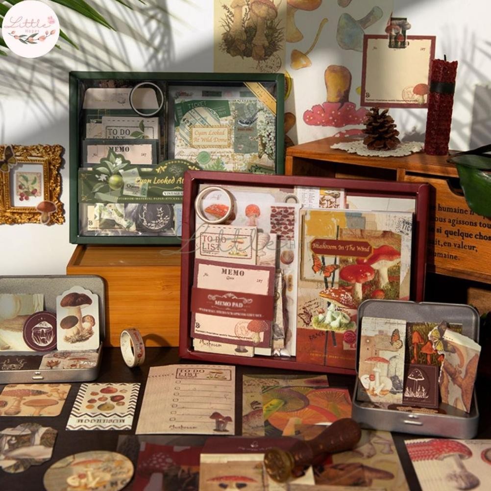 

Best! Gift Box 155 Pcs A6 DIY Journal Set 11 in 1 Hadiah Murah Unik Vintage Scrapbook COD Lucu ~