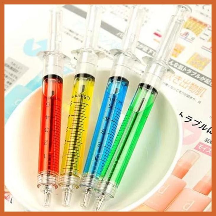 

( MAINAN HOBI ANAK ) PULPEN JARUM SUNTIK LUCU KOREAN SYRINGE BALLPOINT PEN SOUVENIR PRIVASI AMAN