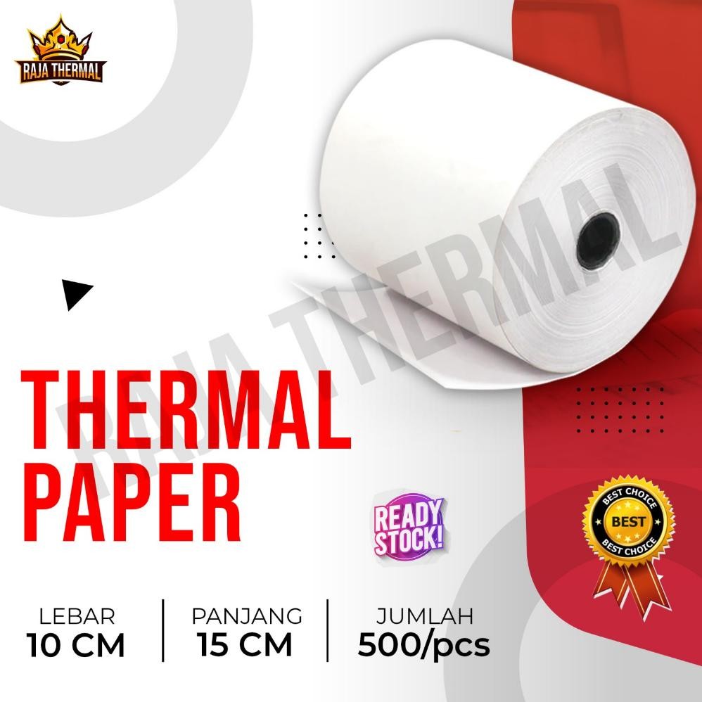 

Baru - STICKER KERTAS THERMAL LABEL 100X150 MM A6 500 LEMBAR .,