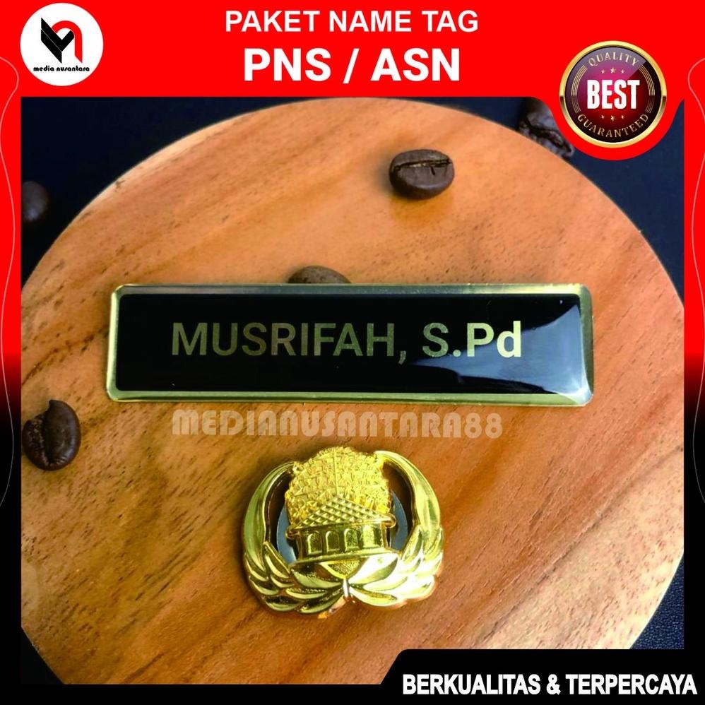 

Terbaik Name Tag PNS Kuningan Magnet / Peniti Papan Nama PNS / ASN Paket dg Lencana Korpri ..