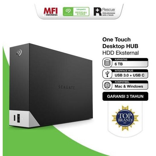 Seagate One Touch Desktop Hub HDD / Hardisk Eksternal 6TB USB3.0