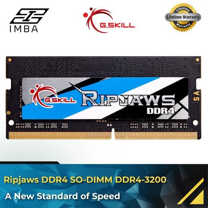 TERMURAH - G.Skill Ripjaws SODIMM 16GB (1x16GB) DDR4-3200MHz [RAM]