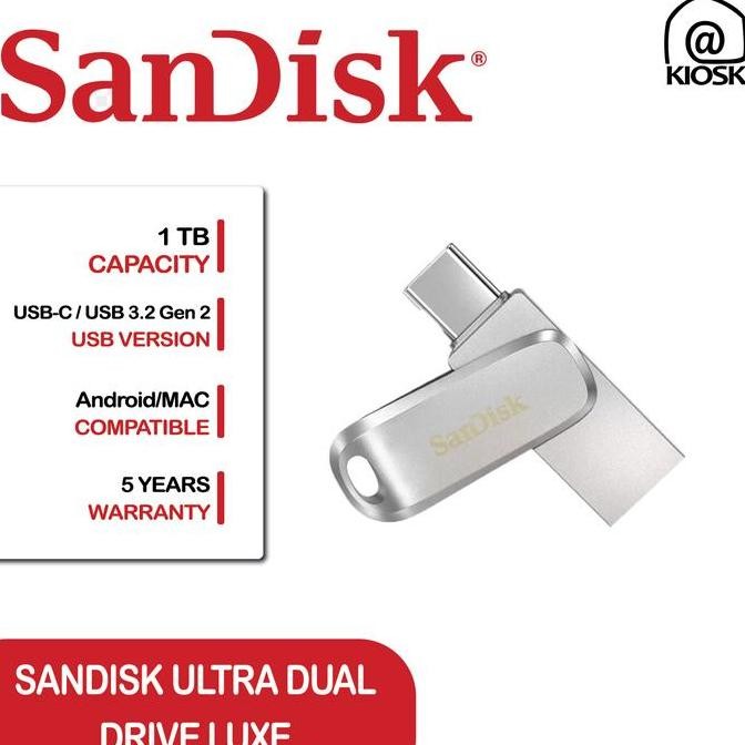 NEW Sandisk OTG Luxe 1TB / USB Type-C 3.2 Ultra Dual Drive Luxe / Sandisk Flashdisk OTG 1TB
