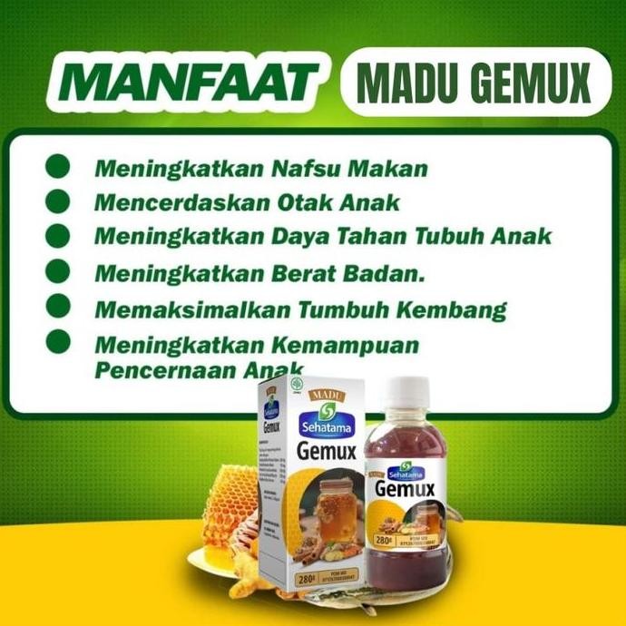 

Madu Gemux 280Ml Suplemen Penggemuk Badan Penambah Nafsu Makan Lahap