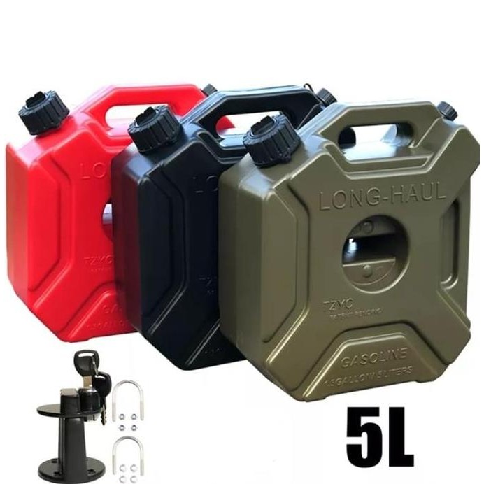 SALE JERRYCAN BBM LONG HAUL 5 LITER TEBAL HDPE BENSIN PORTABLE