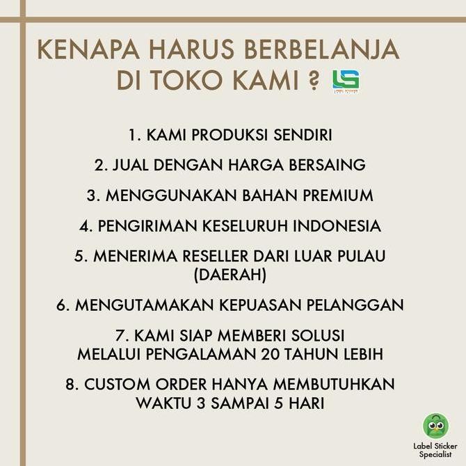 

Baru Label Sticker Vinyl Bare 100X150Mm - Kertas Label Tahan Air Isi 250Pcs