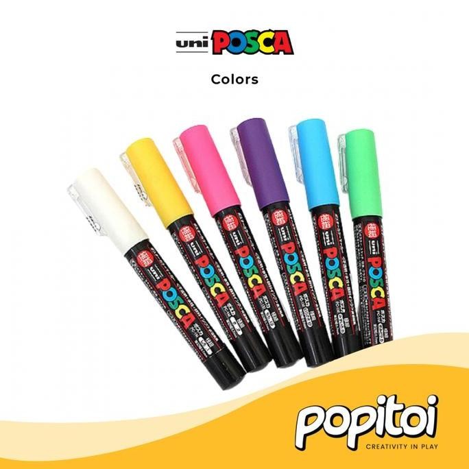 

UNI POSCA PC-1M ACRYLIC MARKER SET 6 7 8 12 COLORS EXTRA FINE TIP SPIDOL WARNA WARNI ORIGINAL DAN TERPERCAYA