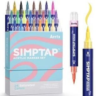 

ARRTX 24 COLORS SIMPTAP ACRYLIC MARKER TOP VALVE ORIGINAL DAN TERPERCAYA