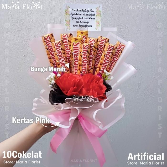 

Buket Bunga Anniversary - Buket Coklat - Buket Silverqueen Anniversary