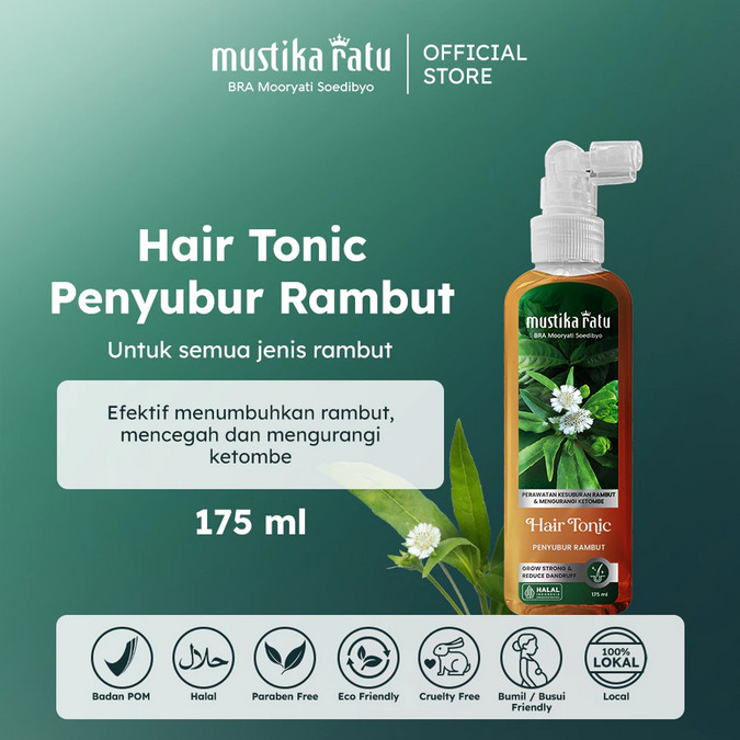 MUSTIKA RATU Hair Tonic Penyubur Rambut 175ml / 75ml Mustika Ratu Hair Tonic
