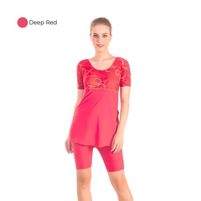 SILVER Baju Renang Wanita Rok Lengan Pendek One Piece Swimdress - 113900847