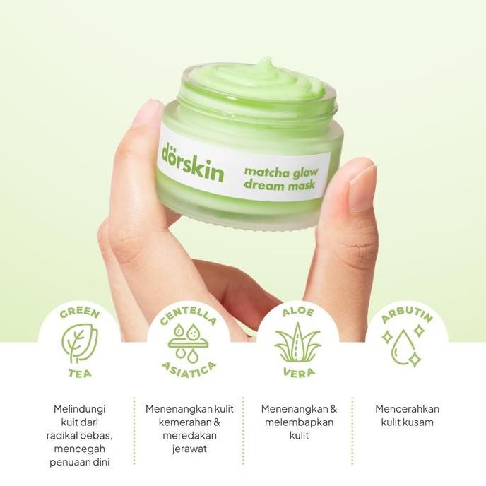 

Terlaris Dorskin Anti-Acne & Brightening Duo - Matcha Glow Dream Mask + Pink Bliss Moisturizer 2In1 Acne Care + Brightening Perawatan Wajah Berjerawat Kusam Kering Mengandung Niacinamide Ready Stok