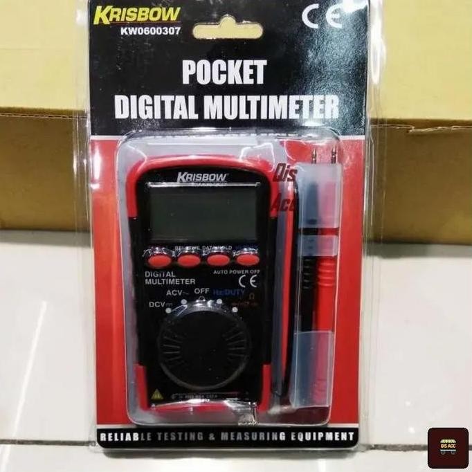 KRISBOW Pocket Digital Multimeter Multitester 500 Volt KW06-307