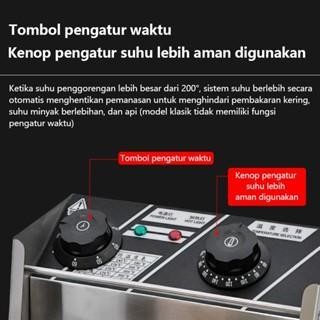 Lenodi Penggoreng Listrik, Penggorengan Dalam, Multifungsi, Kental, Kapasitas Besar, Ayam Goreng, Ke