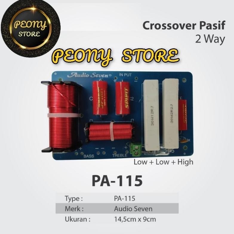 Special Crossover Pasif Audio Seven Pa 115 Crossover 2 Way Original Import Ke-72