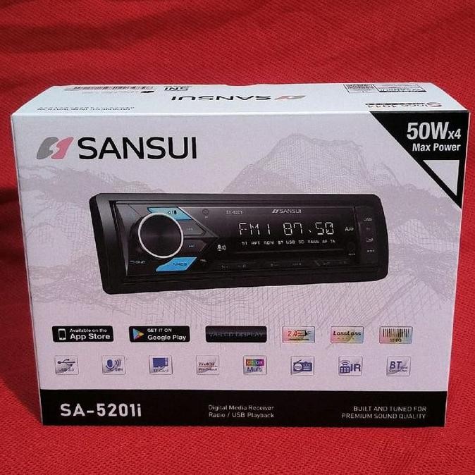 DISKON SANSUI SA-5201I HEADUNIT SINGLE DIN USB BLUETOOTH MP3 RADIO MOBIL