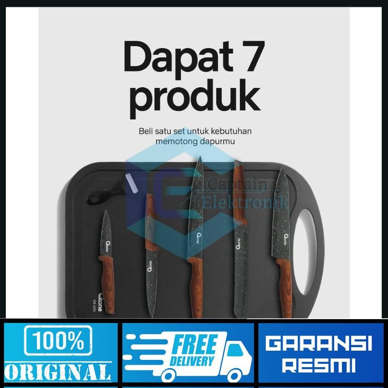 Oxone Black Marble Pisau Dapur Knife Set Oxone 605 Ox-605 Ox 605 Ox605